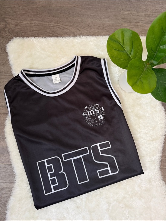 Other - BTS RM Black Sleeveless Jersey + Clear Photo Card Lanyard